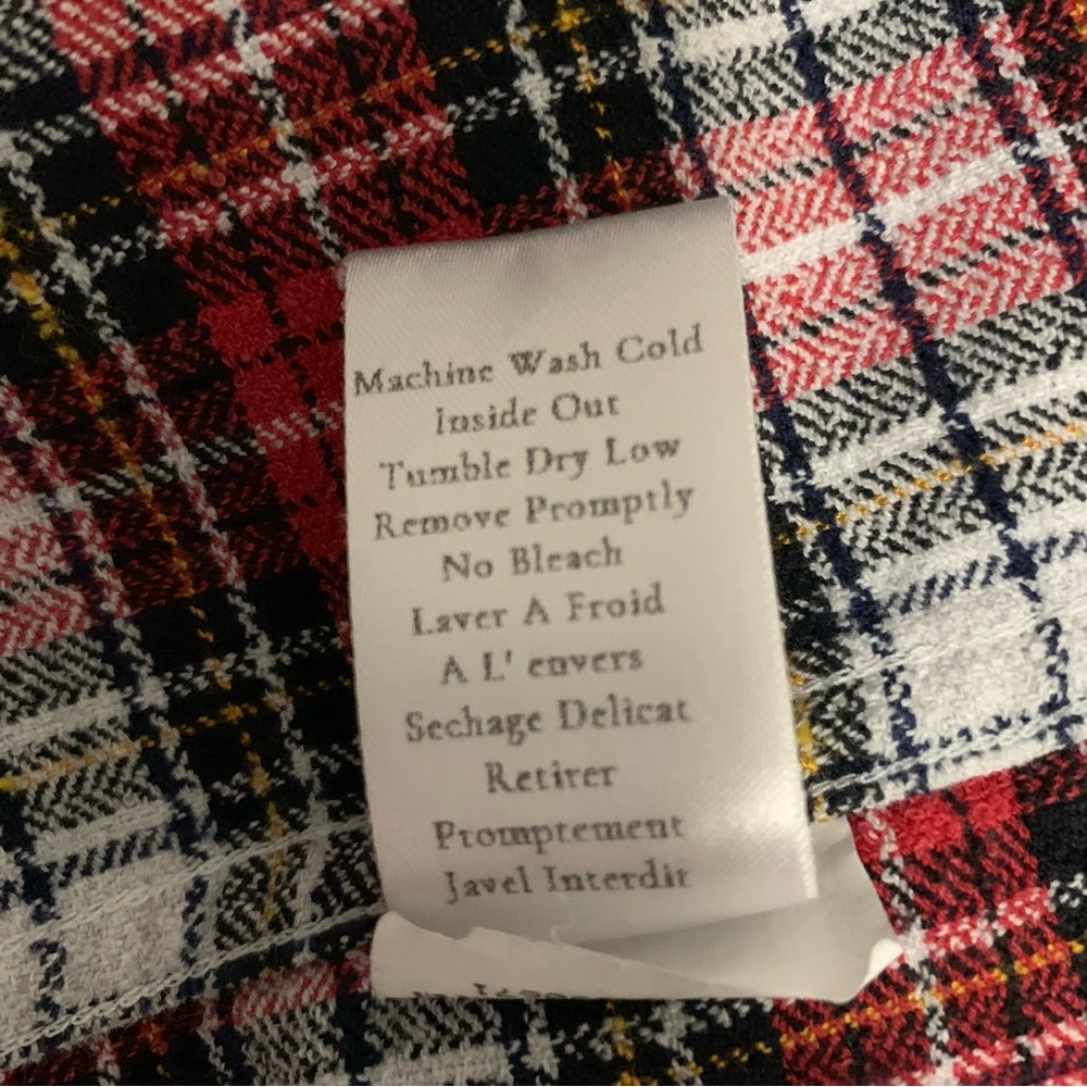 Frank and Eileen Shirt Top Women S Plaid Relaxed Button Up Preppy Italian Red - Picture 16 of 16